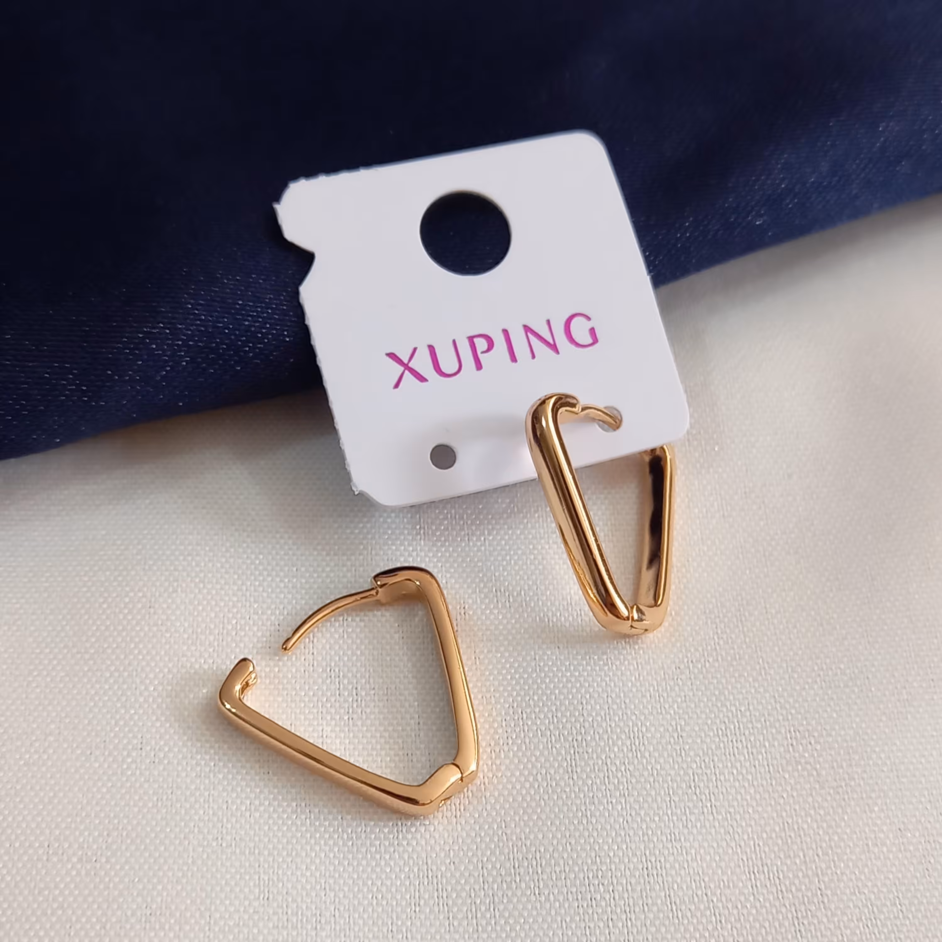 گوشواره طرح طلا و رنگ ثابت برند ژوپینگ مدل712