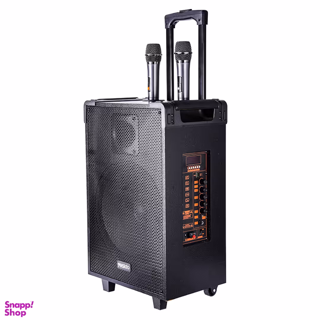 اسپیکر 12 اینچ یسیدو مدل YESIDO YSW16 به همراه 2 میکروفون و ریموت کنترل