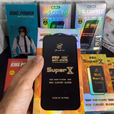 گلس موبایل ضدضربه و انتی استاتیک مناسب ایفون 15PRO