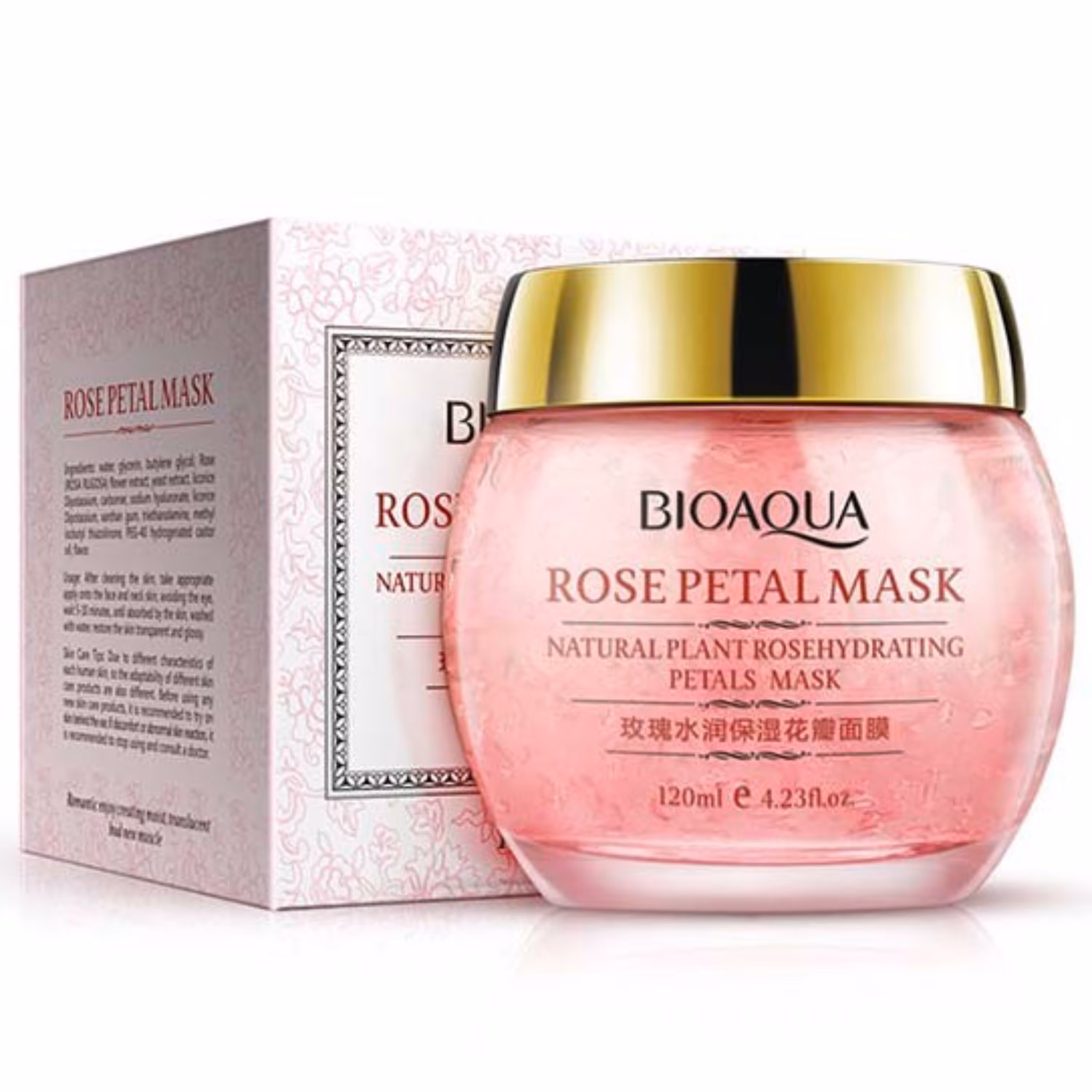 ماسک روشن کننده و کوچک کننده منافذ صورت گل رز بیوآکوا bioaqua