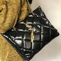 کیف بزرگ زنانه و دخترانه ایوسن لورن ysl با گلدوزی و آویز طلایی