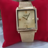 ساعت مردانه بندحصیری GLORIA طلایی