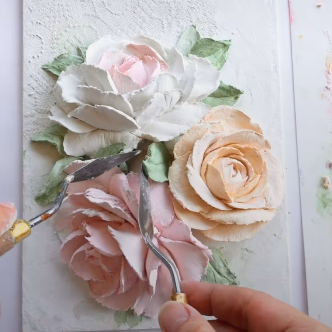 تابلوی گل برجسته ملایم