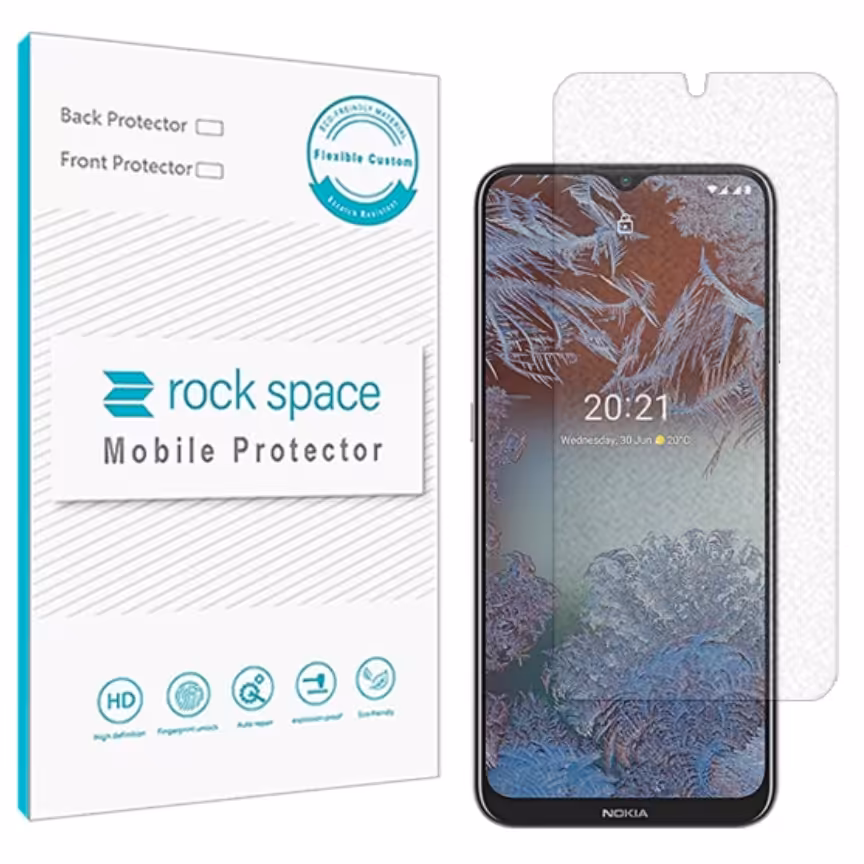 گلس مات نانو و ضد ضربه گوشی نوکیا G10 برند راک اسپیس  