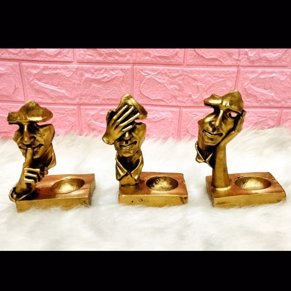 مجسمه رخ جاشمعی طلایی یک عددی