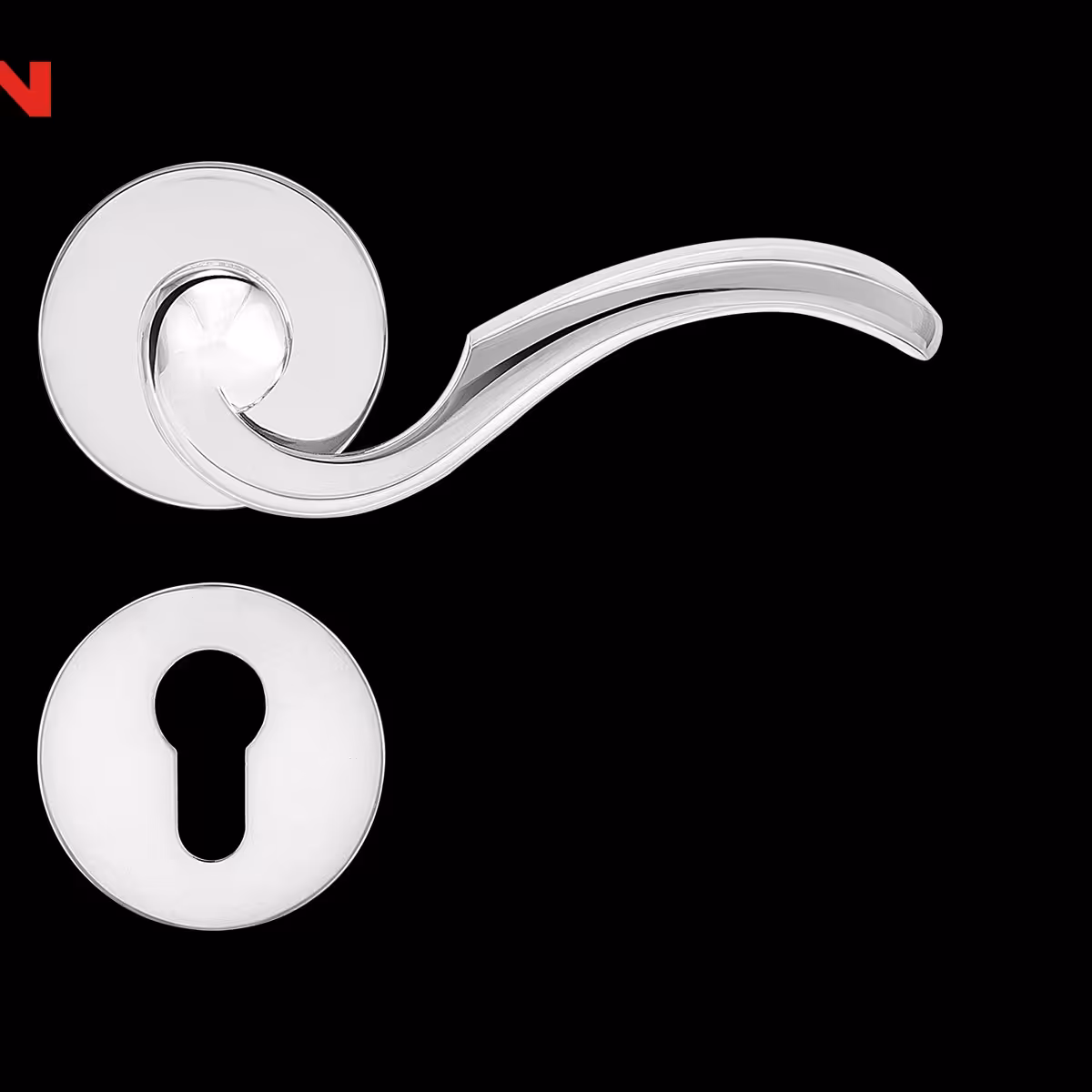 دستگیره  درب دو تیکه کد 304 طلایی و کروم کلون