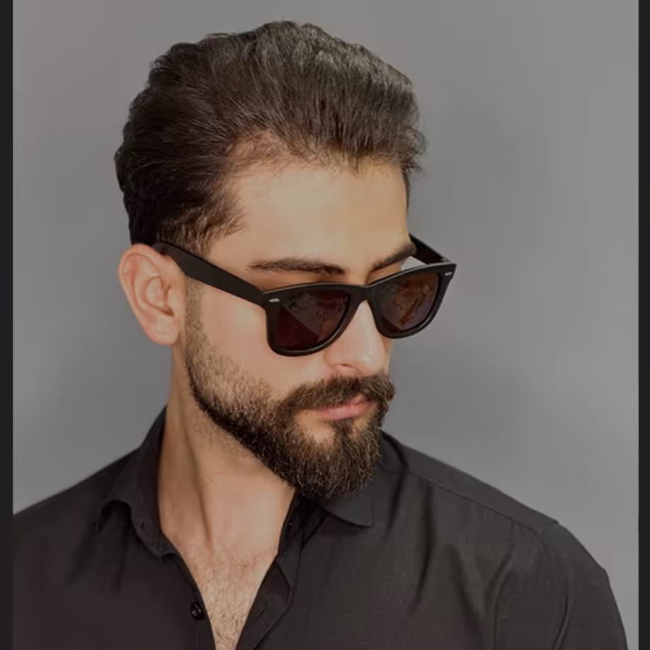 عینک آفتابی مردانه اورجینال قهوه ای ری بن یووی400
