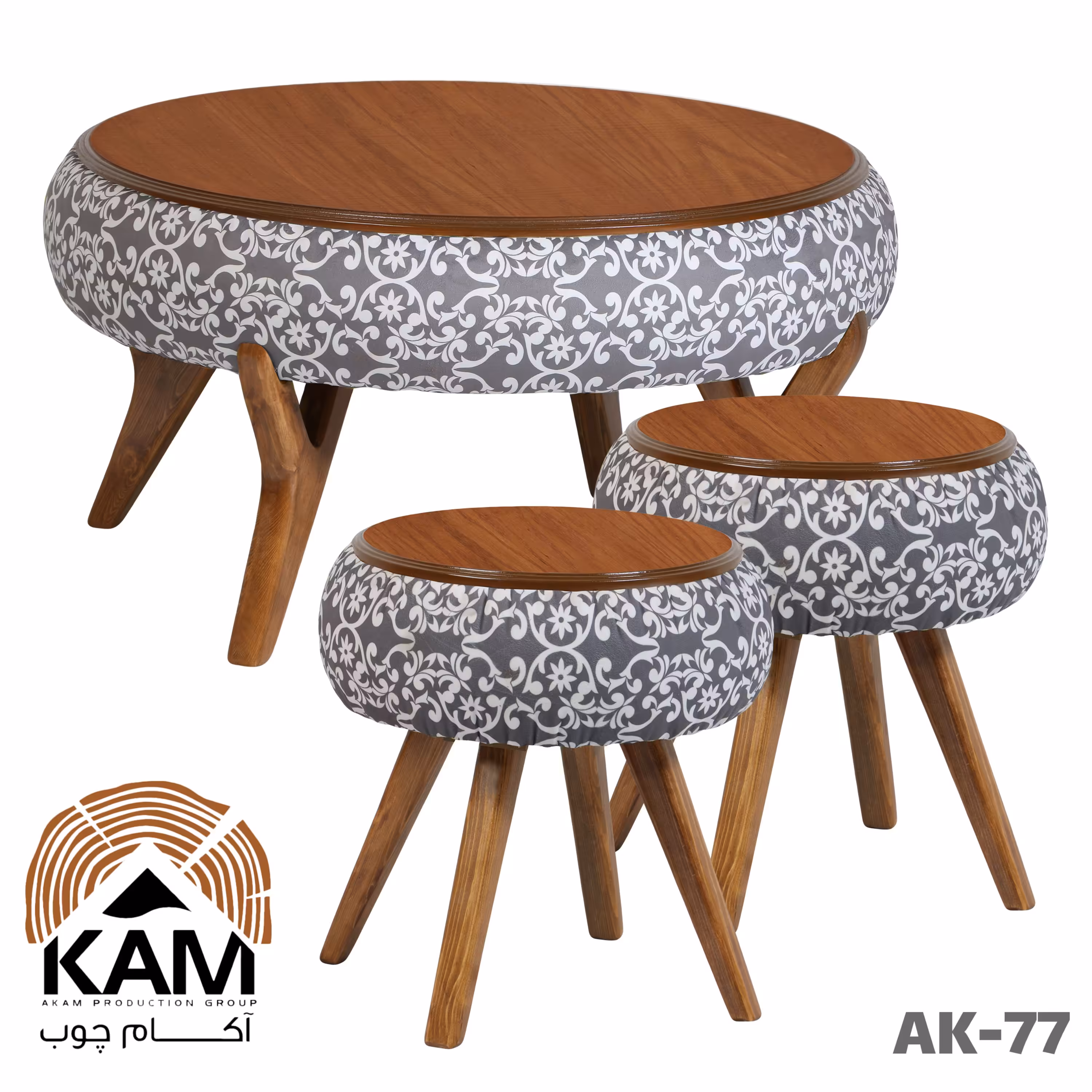 ست جلومبلی و عسلی آکام چوب مدل AK-77