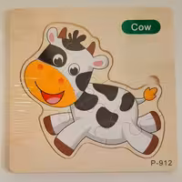 پازل چوبی طرح گاو