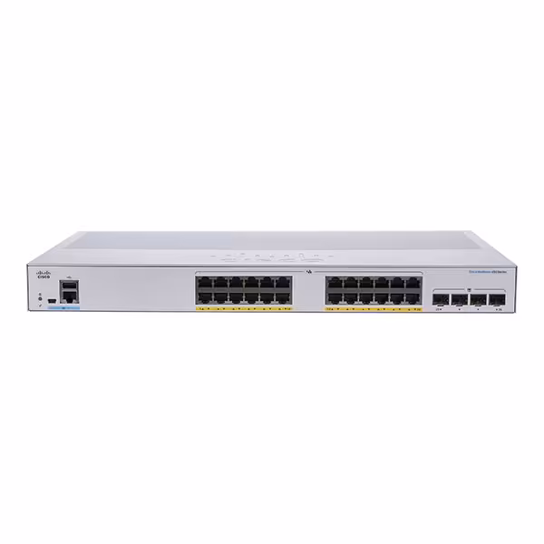 سوئیچ شبکه سیسکو CBS250-24FP-4G مدیریت شده هوشمند PoE کامل