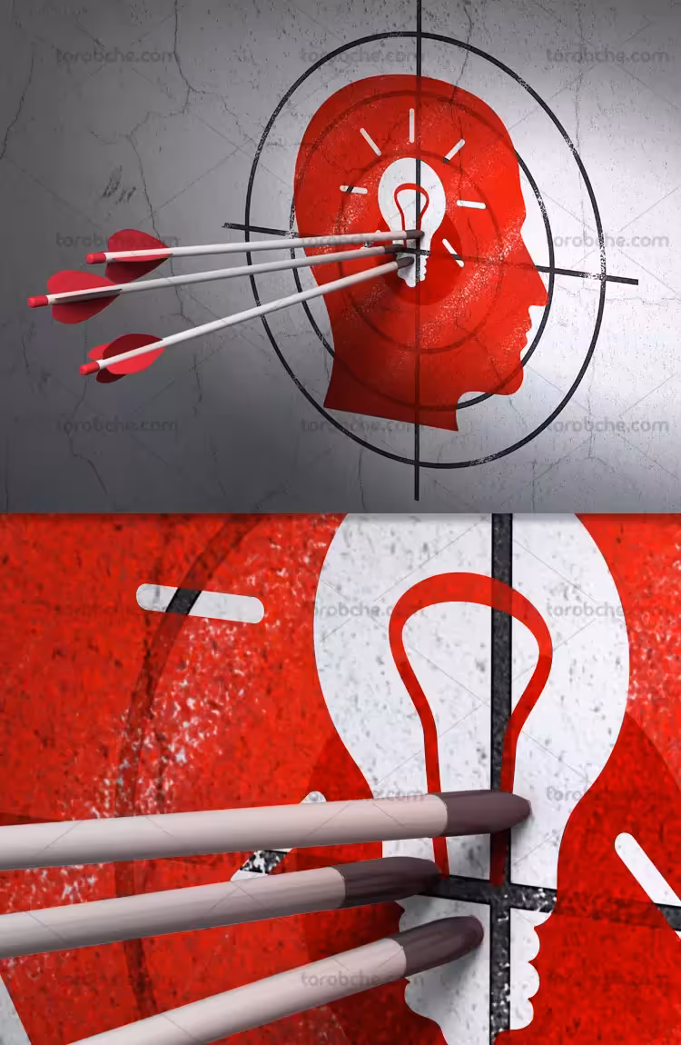 عکس مفهومی رسیدن به خلاقیت | گرافیک با طعم تربچه