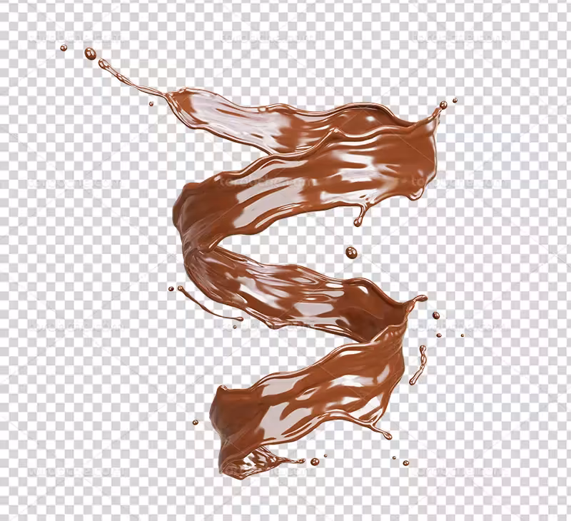 عکس PNG اسپلش شکلات آب شده | گرافیک با طعم تربچه