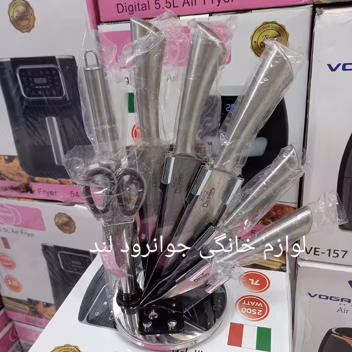 سرویس چاقو دسینی 9 پارچه ست چاقو دسینی 9 تیکه