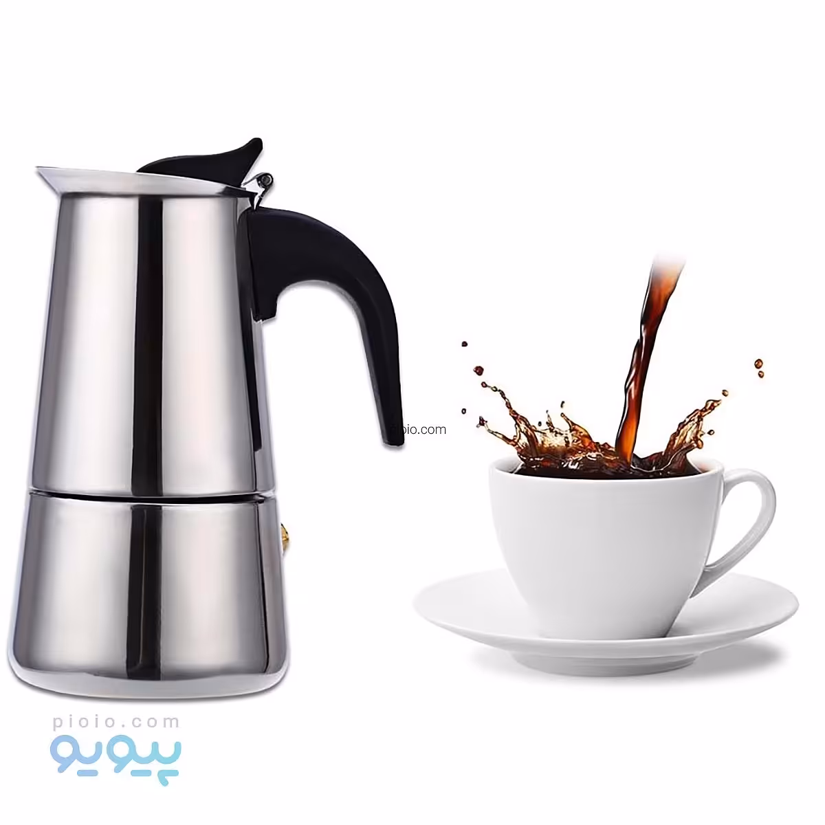 قهوه جوش 4 کاپ تمام استیل مدل maker
