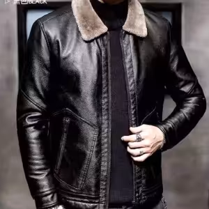 کاپشن چرم داخل پشمی چرم صنعتی