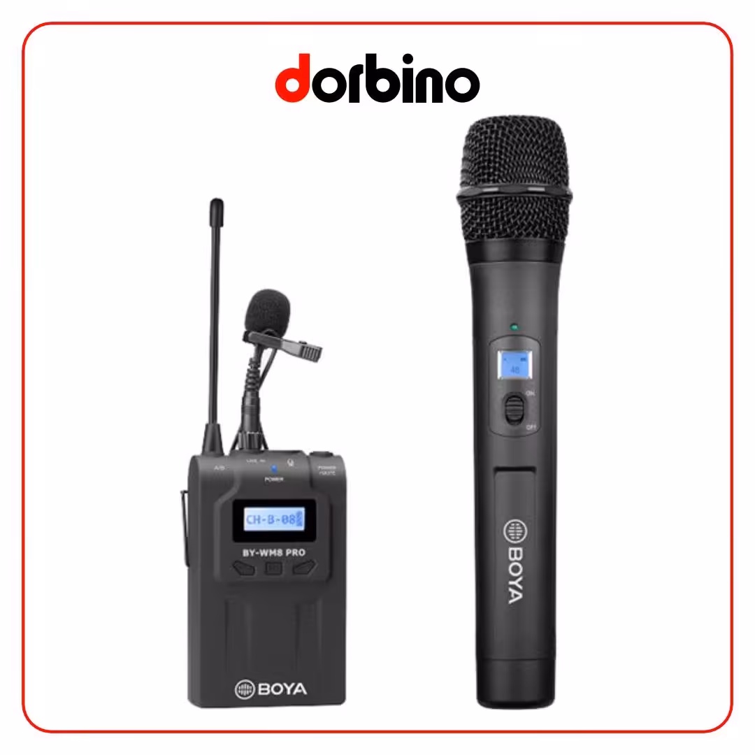 BOYA BY-WM8 PRO-K3 Camera-Mount Wireless Handheld Microphone System (568 to 599 MHz) - فروشگاه دوربین دوربینو