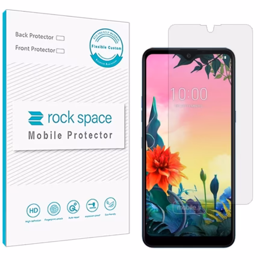 گلس نانو هیدروژل شفاف و ضد ضربه گوشی ال جی K50S برند راک اسپیس     