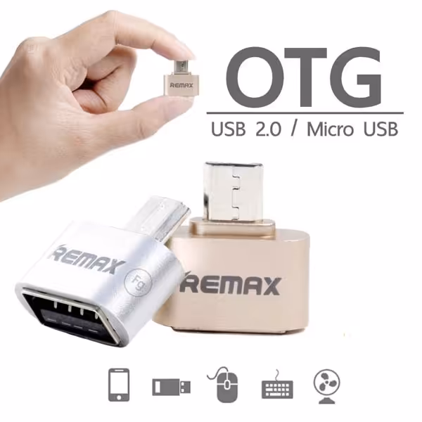 تبدیل او تی جی OTG فلزی میکرو یو اس بی مدل ریمکس،دارای طراحی مات و کلاسیک،طراحی کوچک و جمع و جور،حمل آسان (تبدیل otg)