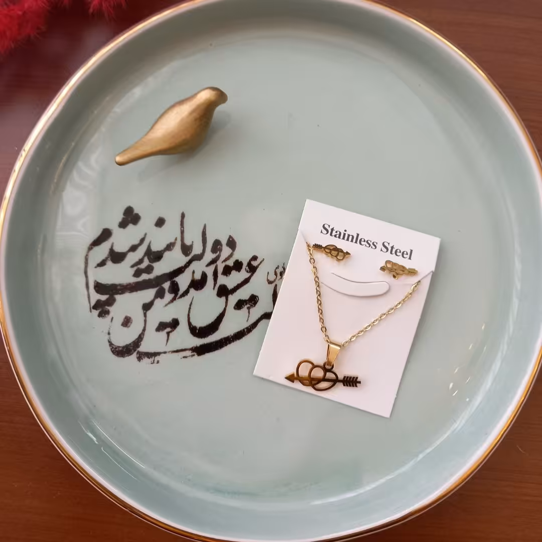 نیم ست استیل قلب