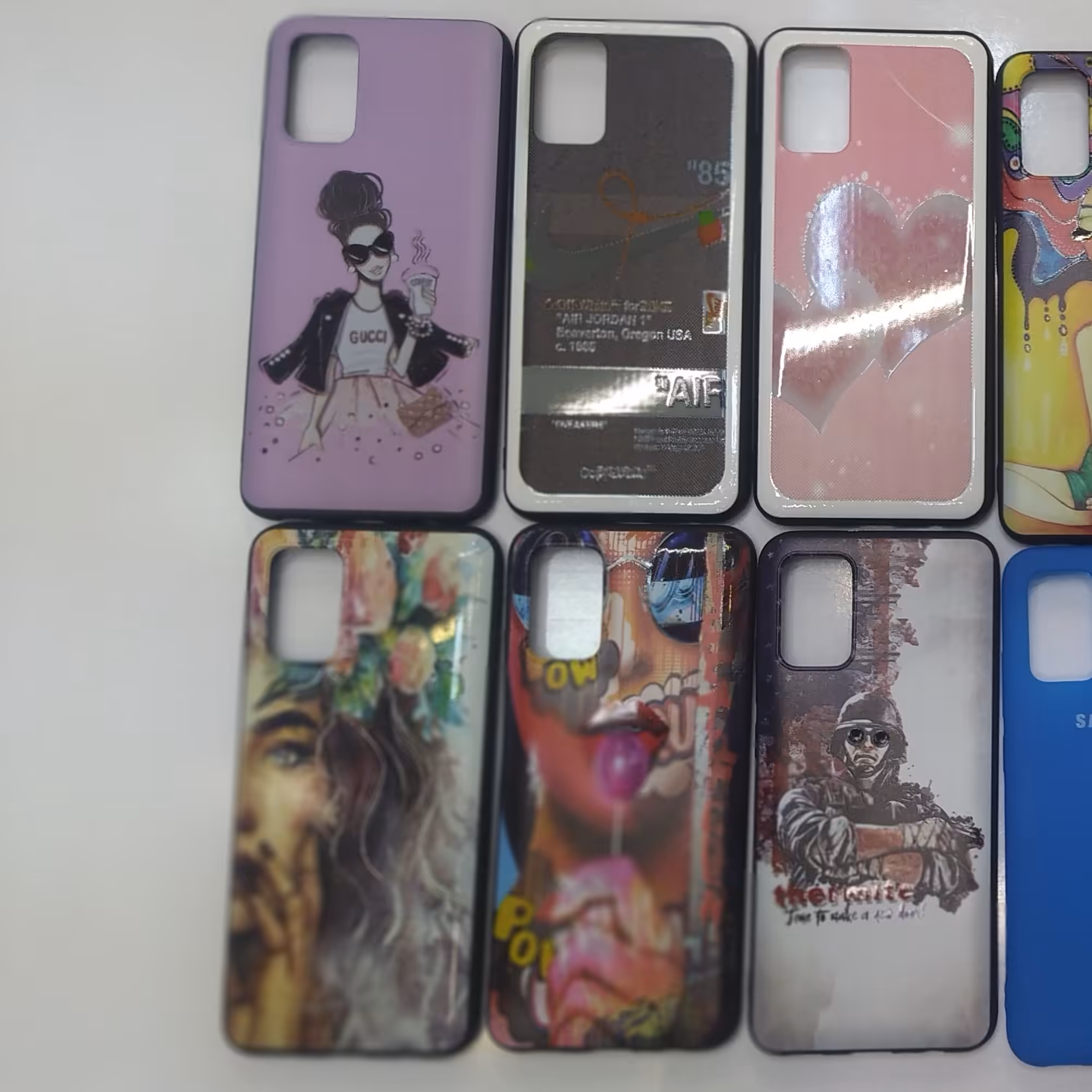 کاور  گوشی  سامسونگ A02s  جنس پلاستیک سخت در طرح های متنوع 