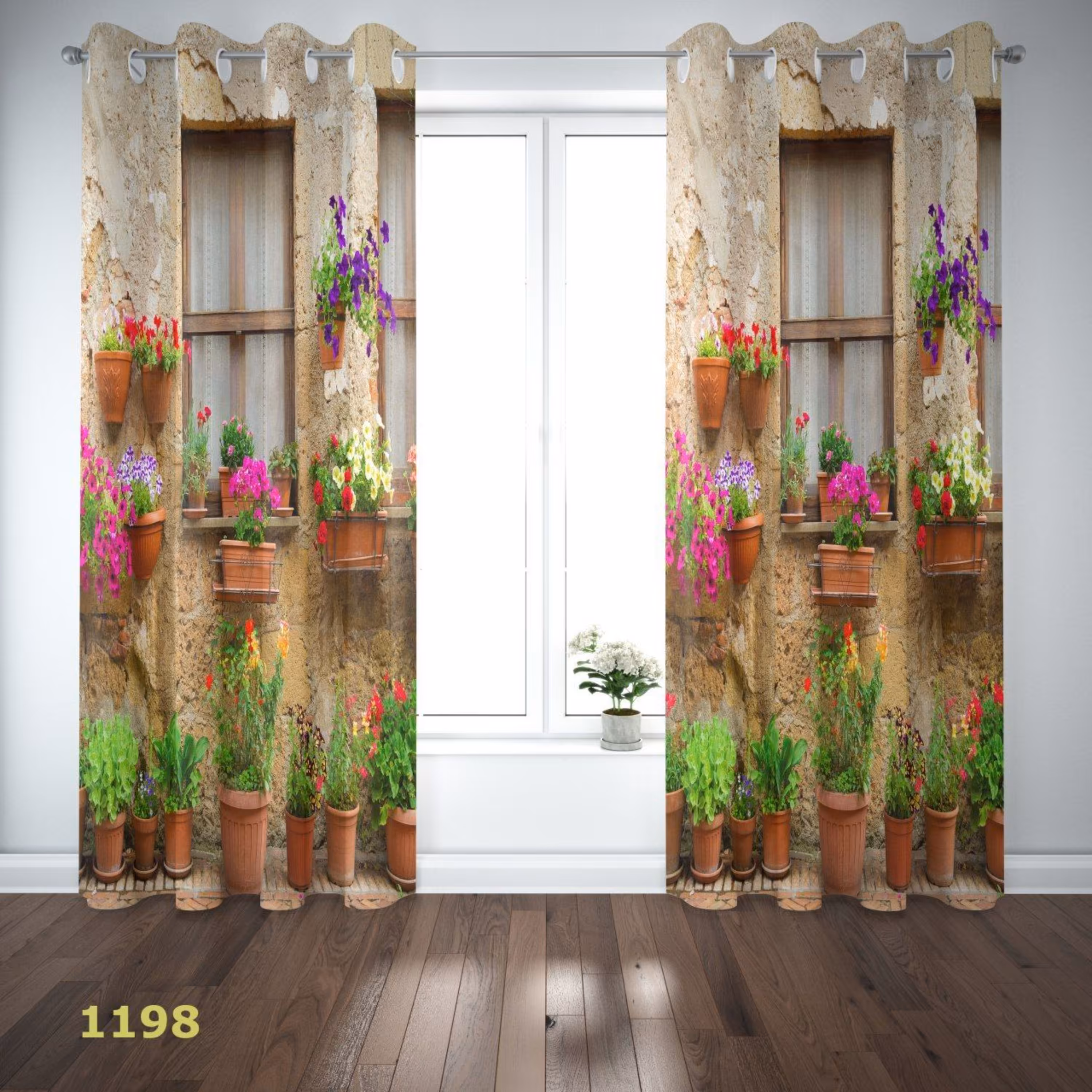 پرده طرح طبیعت ( روستا  -1198)