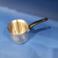 قهوه جوش استیل دسته دار با ارتفاع داخلی مفید 8.5 سانت 