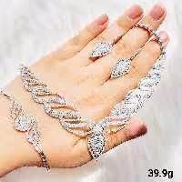 سرویس مارسانقره 925 طرح جواهری ابکاری طلا