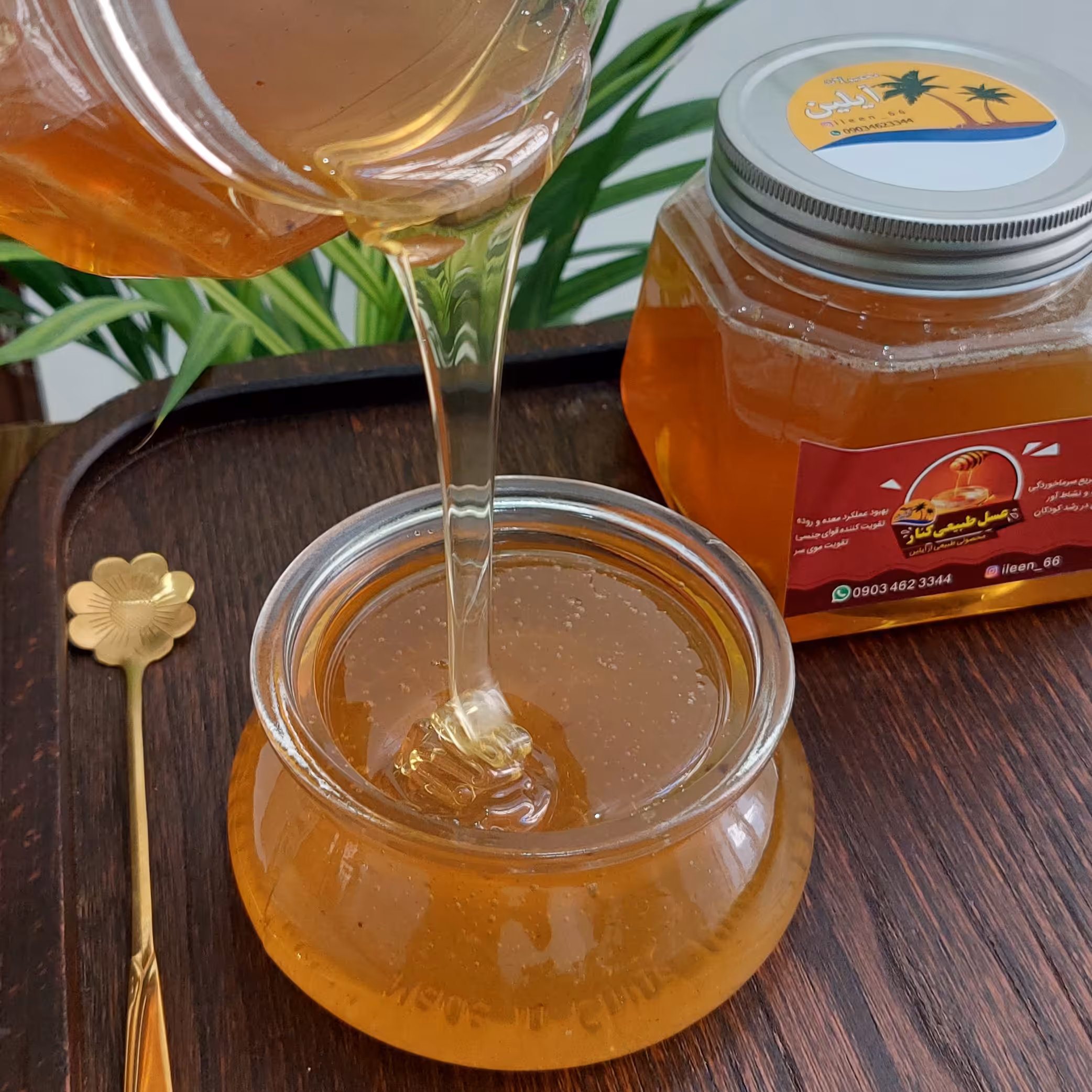 عسل اعلای خالص کُنار بوشهر بهمراه تستر
