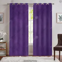 پرده ساده و شیک بافت دار رنگ بنفش تیره PK-7846