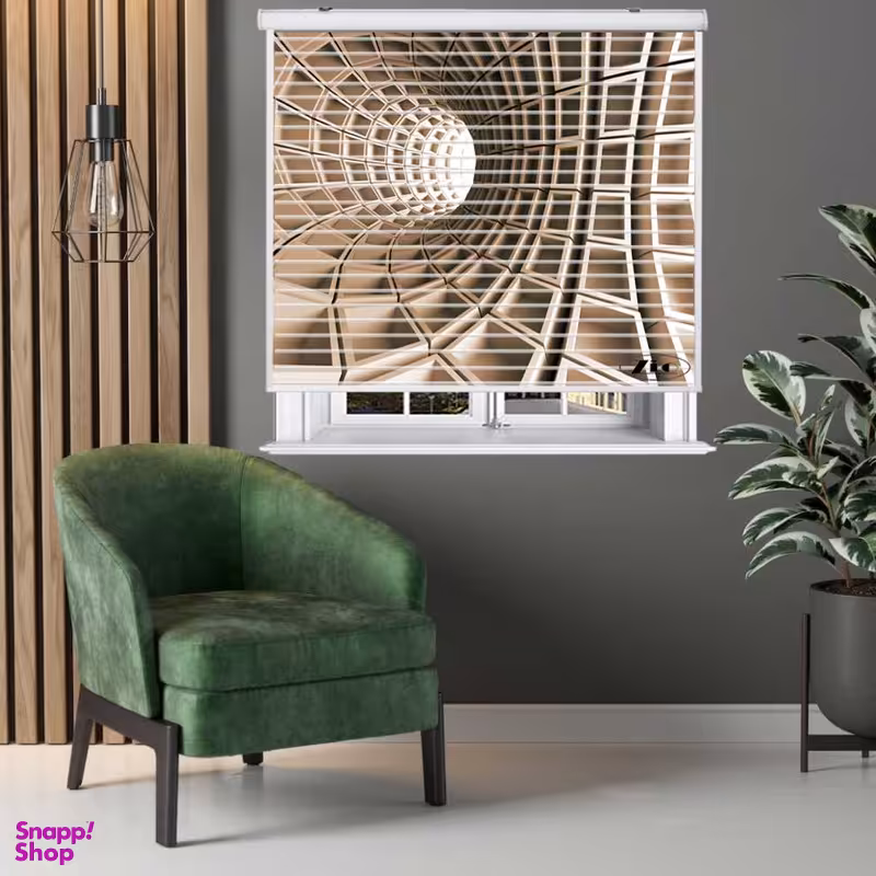 پرده زبرا زیو مدل سیلوئت 3D1369 سایز 150x150 سانتی متر