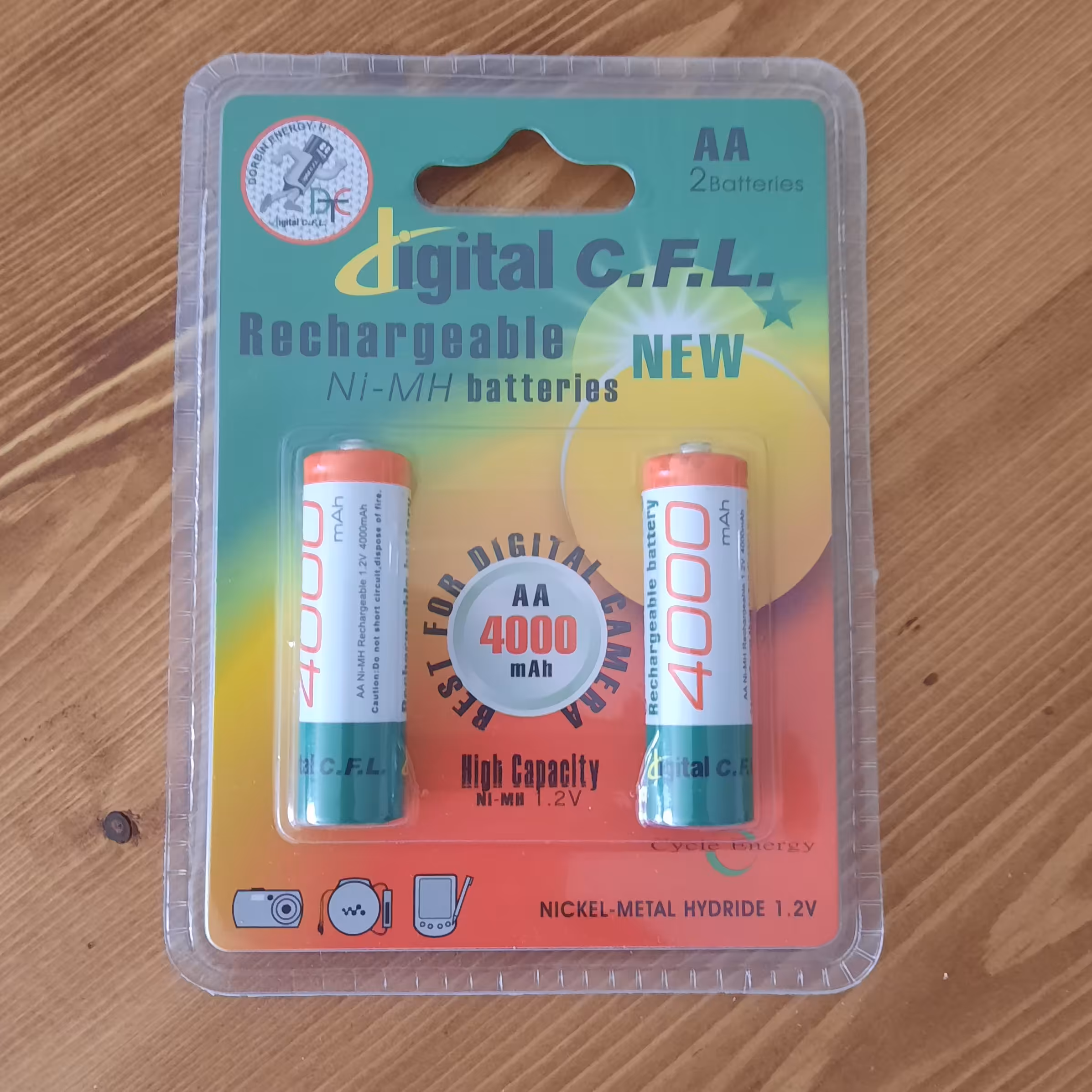 باطری قلمی شارژی 1.2 ولت نیکل متال هیدرید با ظرفیت 4000 میلی آمپر ساعت 