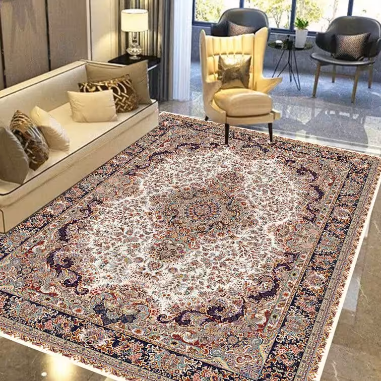 کاور فرش و روفرشی کشدار طرح شلوغ بسیار جذاب جذاب 12 متری با بهترین کیفیت و چاپ کد 1075
