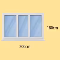 پنجره دوجداره upvc تک حالته سه تکه با پروفیل وینتک (پس کرایه و هزینه ارسال در مق