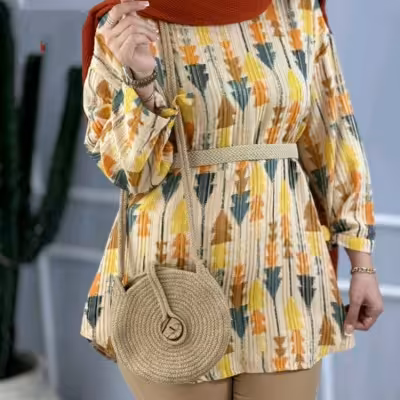 مانتو اسپرت زنانه نخی ویسکوز مدل کاج