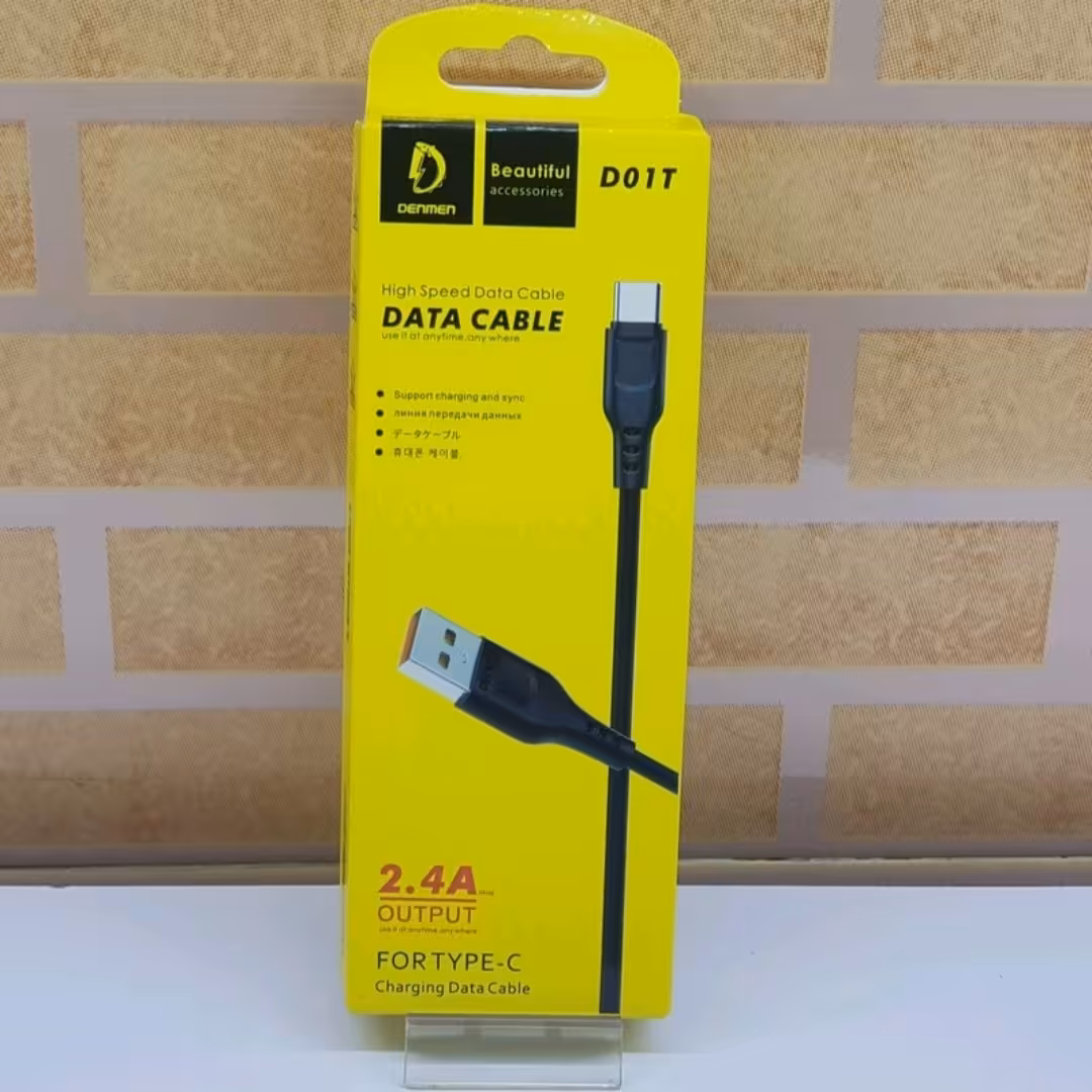 کابل شارژ 4-2 آمپر تایپ C برند denmen فست شارژ بهترین کیفیت