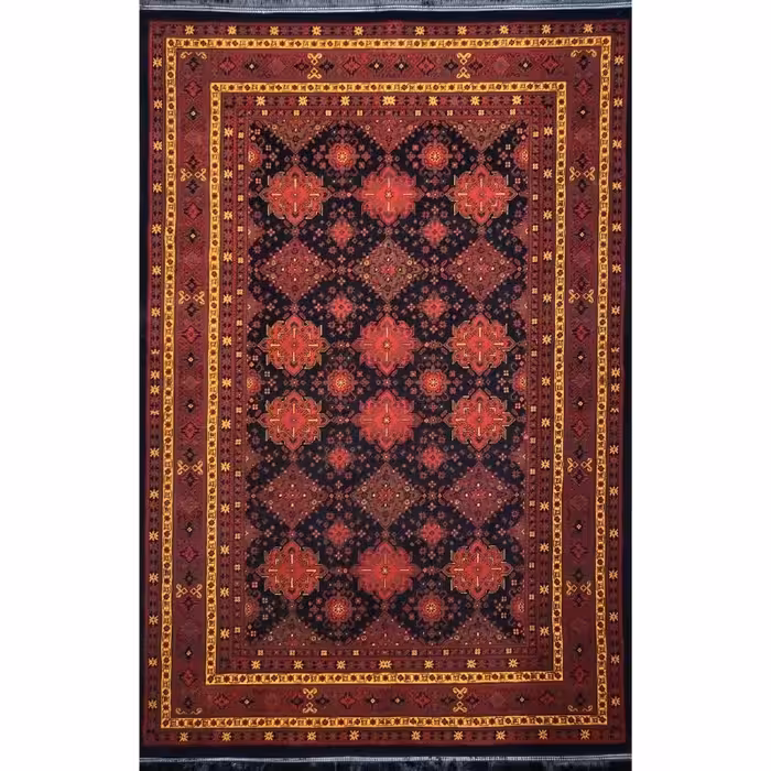 فرش ماشینی گبه700شانه دستبافت گونه 