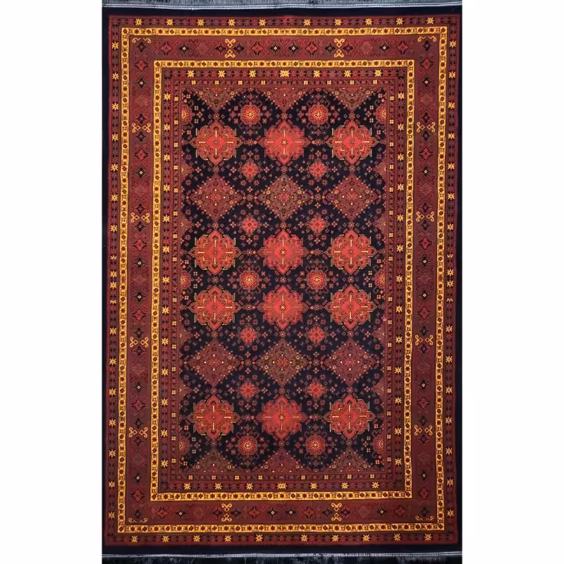 فرش ماشینی گبه700شانه دستبافت گونه 