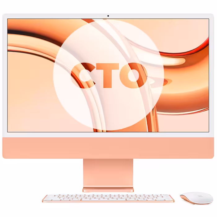 آی مک 24 اینچ M3 کاستوم پردازنده 8core - 10core حافظه رم 24 گیگابایت ظرفیت 512 گیگابایت SSD نارنجی Z19R0001W - Hiapple.ir