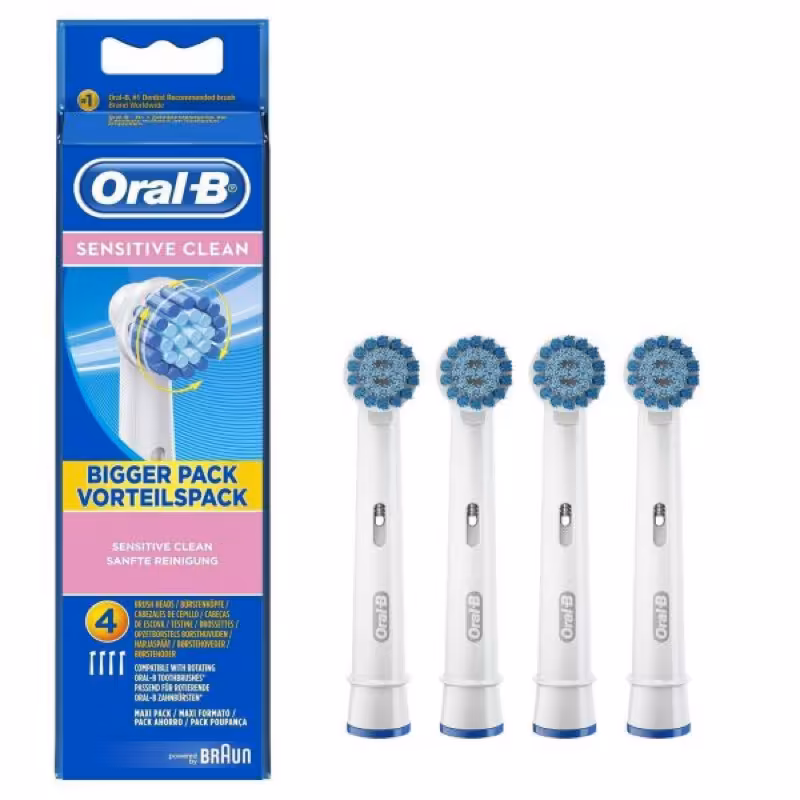 سری مسواک برقی حساس ارال بی 4 عددی Oral-B Sensitive