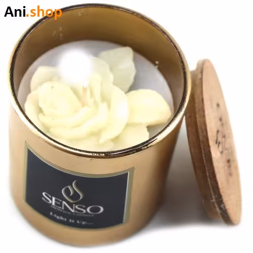 شمع معطر با درب چوبی کد 16