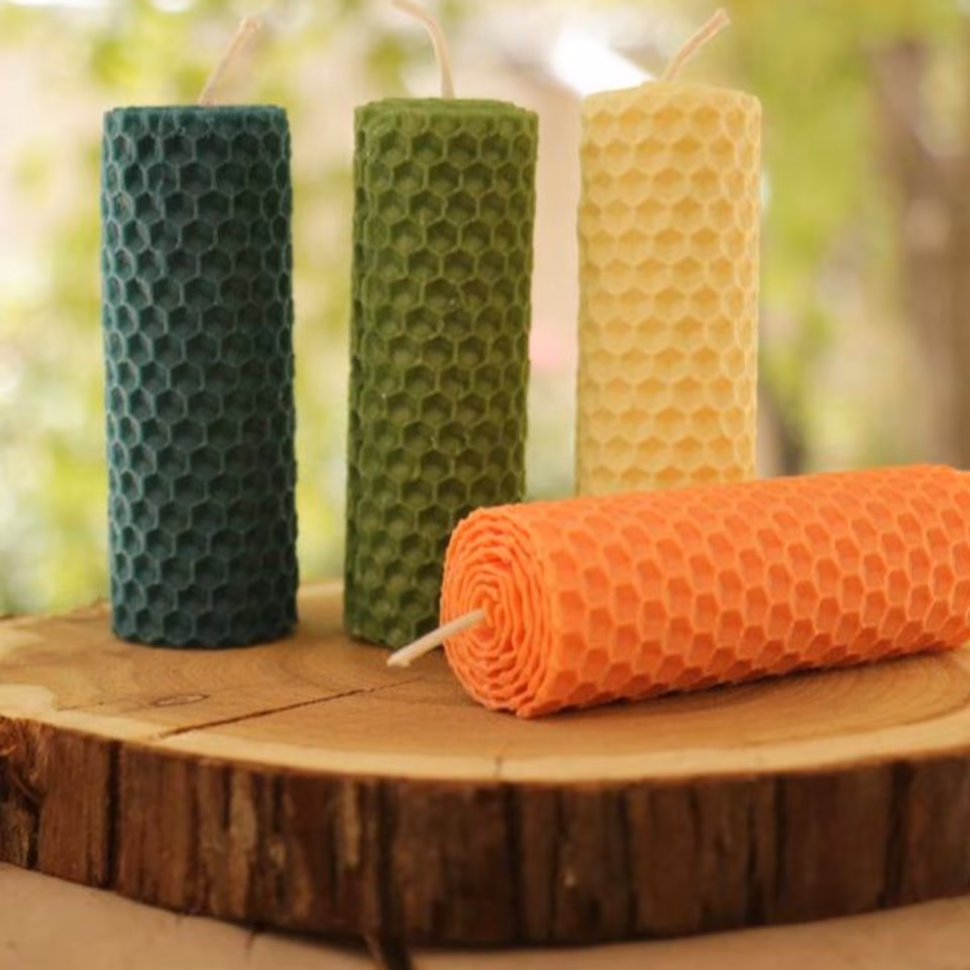 شمع‌موم‌ عسلی(تکی)