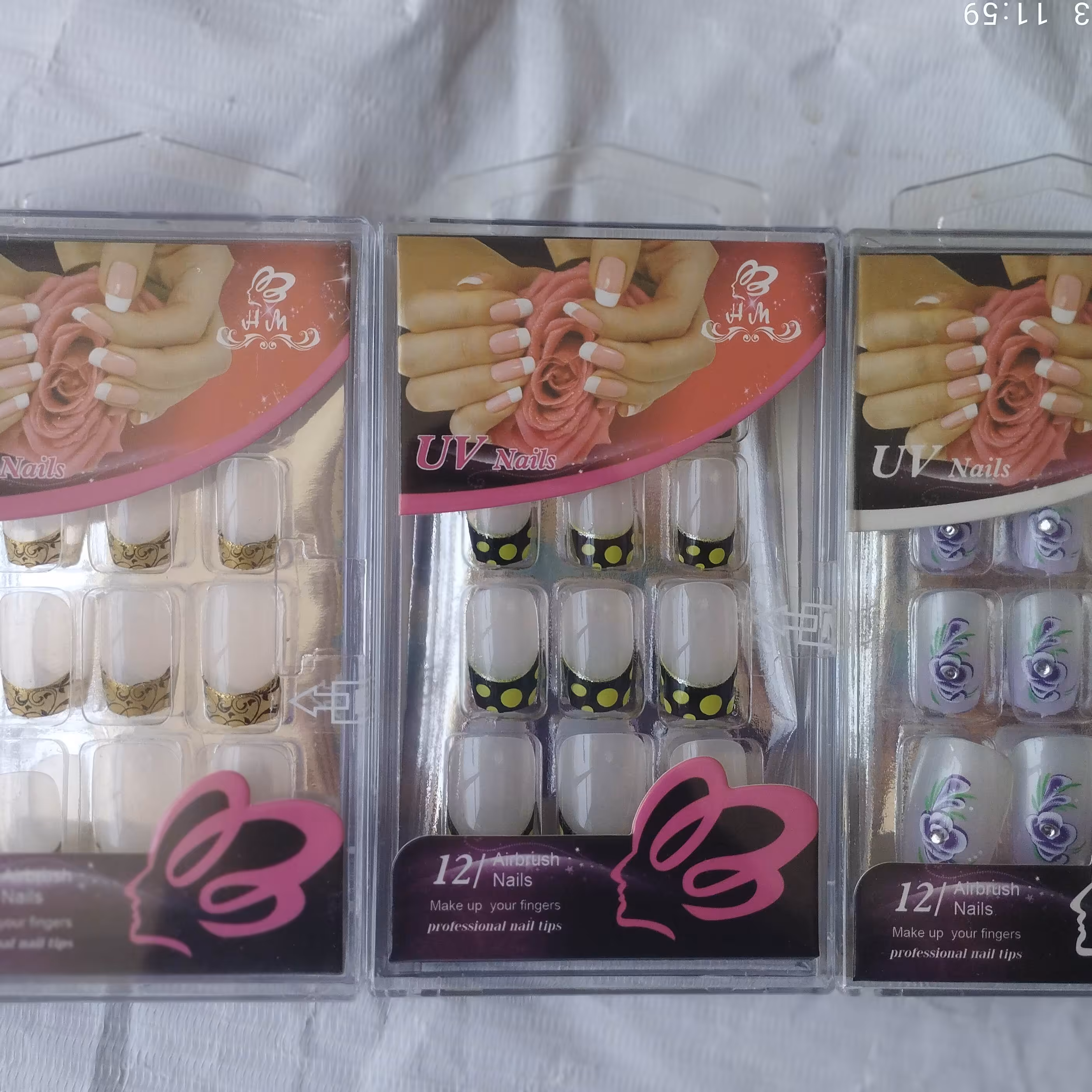 ناخن مصنوعی دوازده تایی طرح دار 