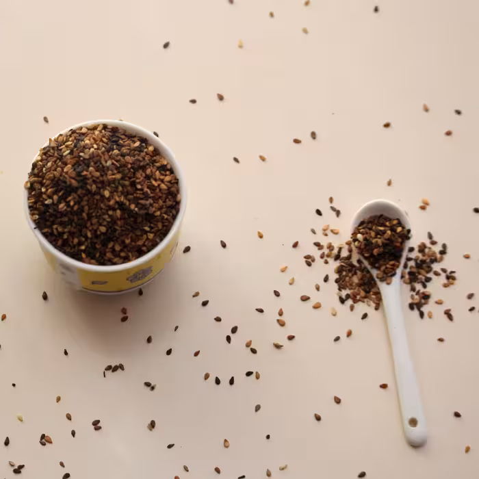 کنجد قهوه ای خام (100 گرم)