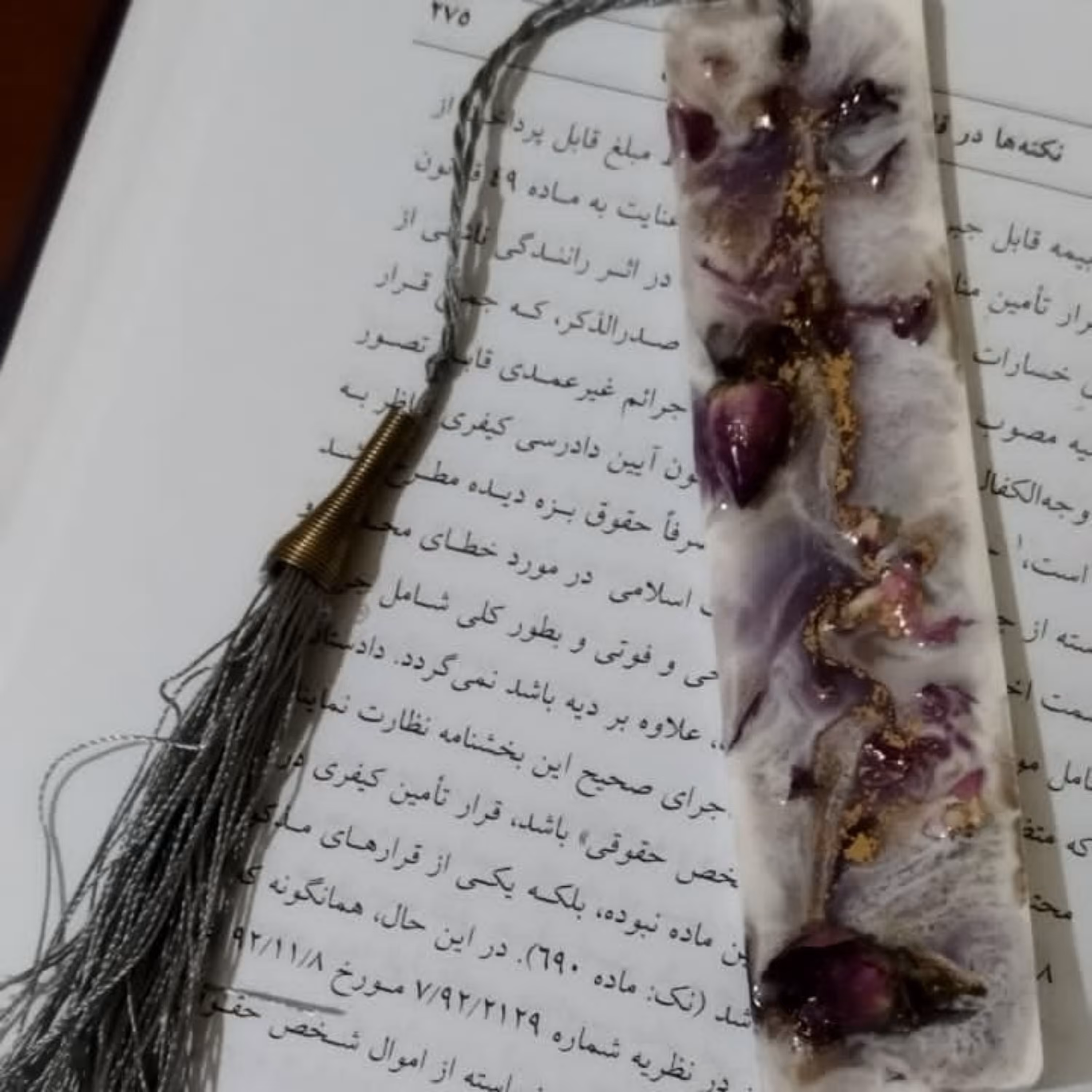 بوک مارک رزینی قابل سفارش در مدل و رنگ دلخواه  سایز 15 در 10