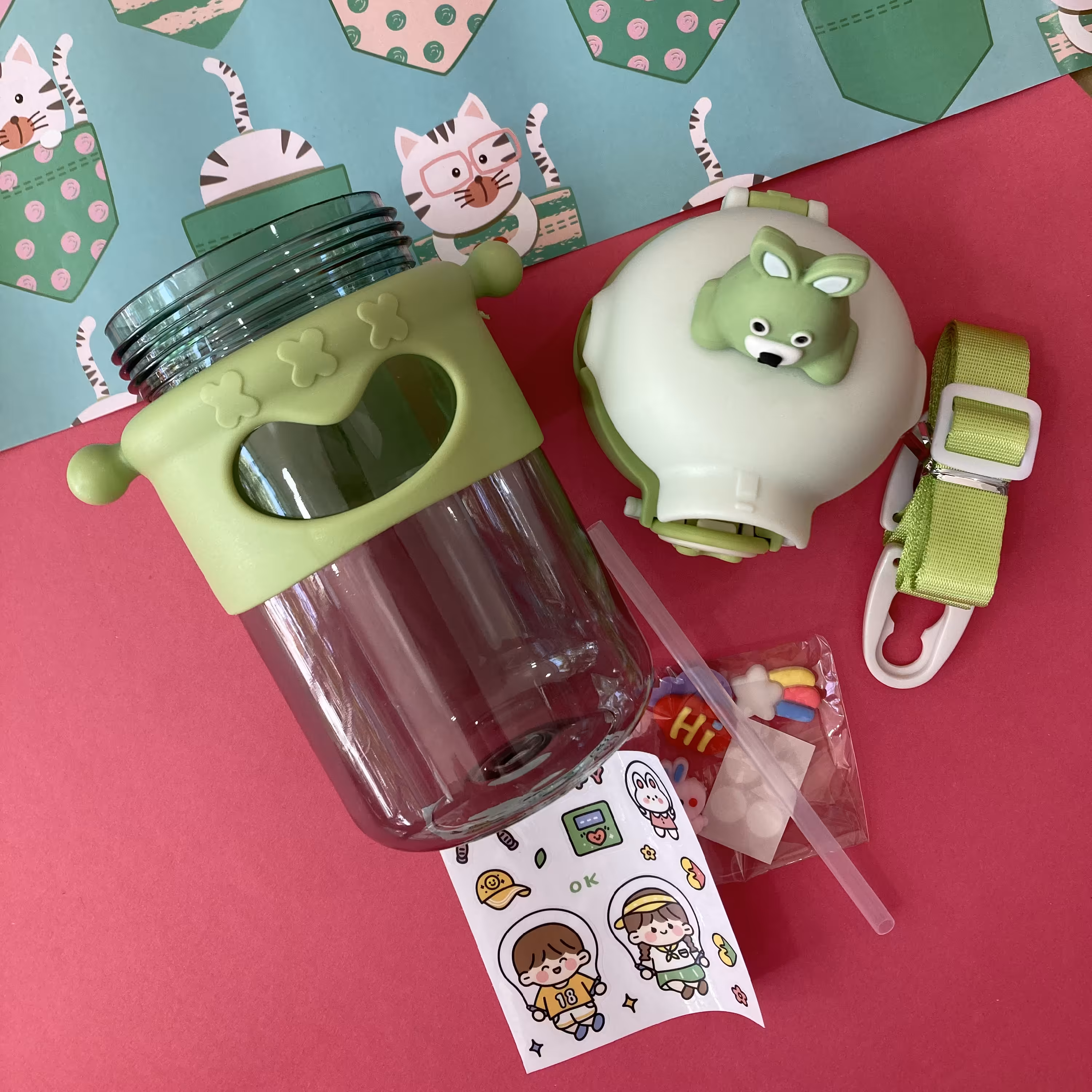 قمقمه مدل خرگوش،نی دار مناسب برای مدرسه،مهدکودک،طبیعت