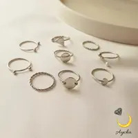 پک انگشتر مثلث نقره ای