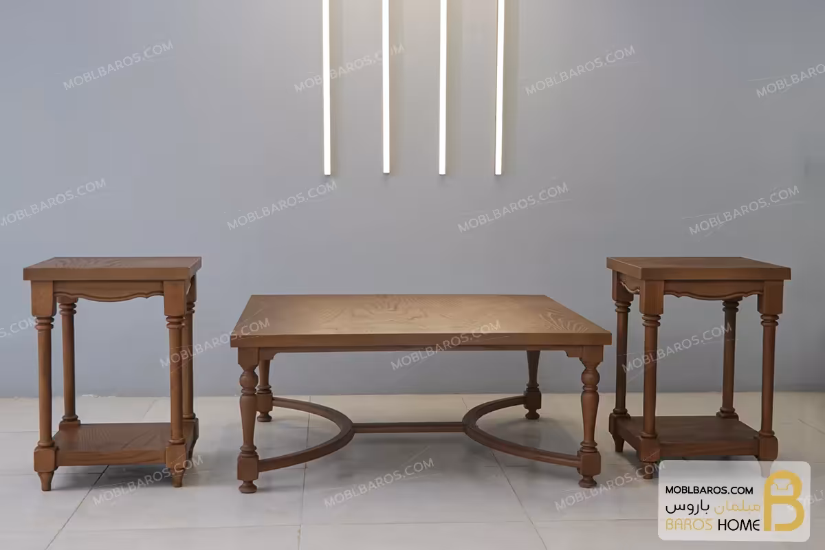 میز جلو مبلی و عسلی چوبی آنجل کد 7