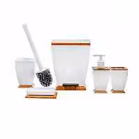 ست بهداشتی 5 پارچه آوا سفید-چوب هارمونی