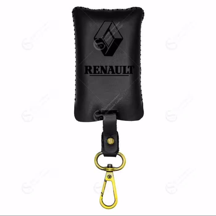 جاسوییچی چرم طبیعی گاوی مشکی مناسب رنو فلوئنس و کپچر