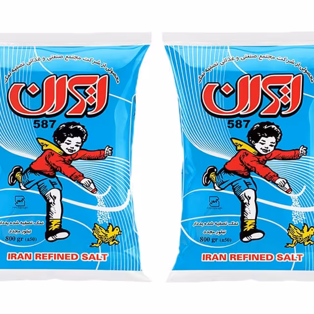 نمک یدار تسویه شده 700 گرمی ( ده بسته 700 گرمی )
